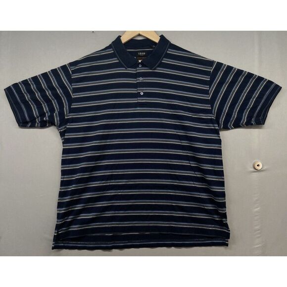 Izod‎ Golf Polo Shirt LARGE COOL FX Windowpane Striped Casual Dress LOT OF TWO - Picture 11 of 16